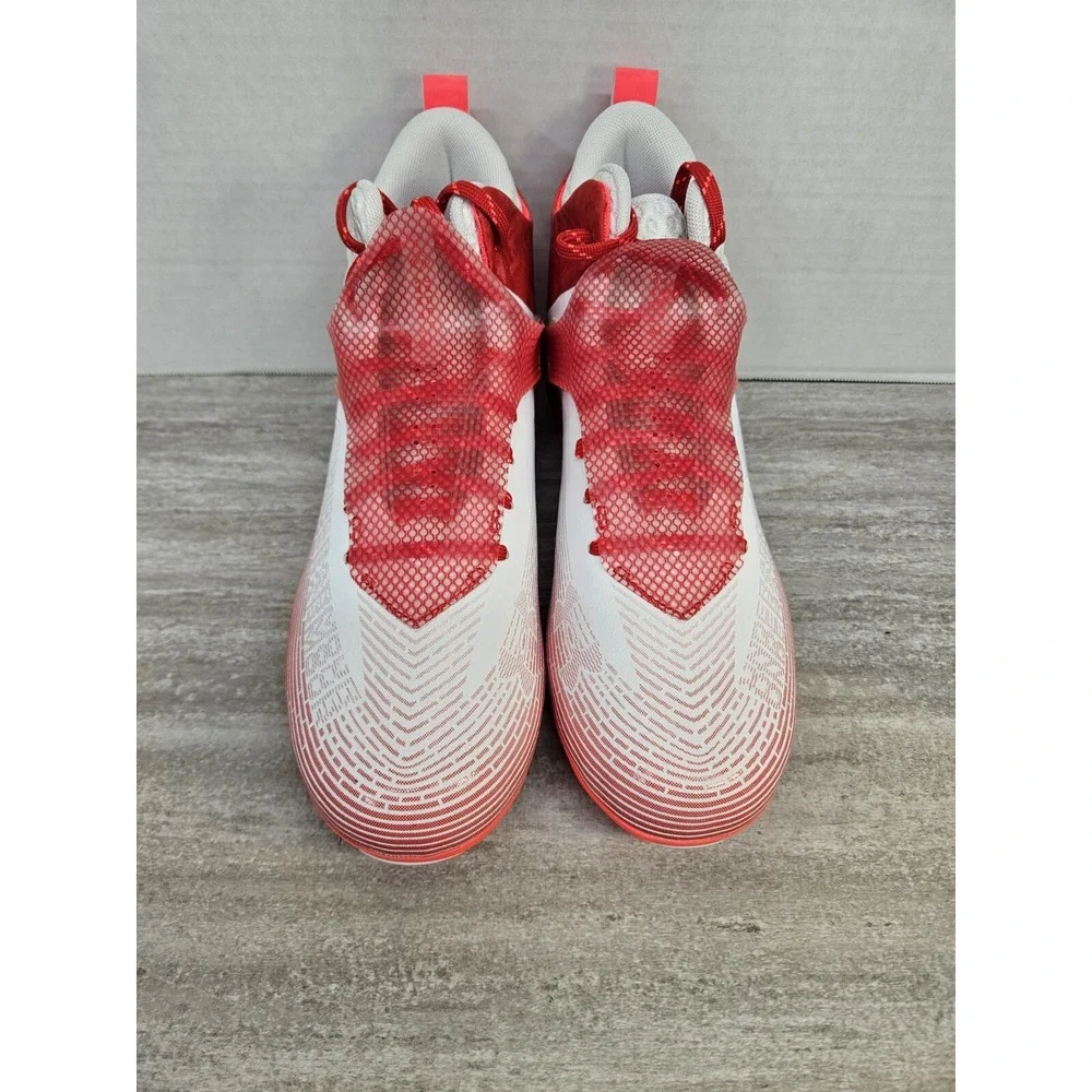 Under Armour UA Highlight Hammer Football Cleats - Red and White - Men's Size 11